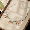 Qingsi Muxue [Empty] Original National Style Hanfu Accessories Antique Style Necklace Yingluo Delicate Pendant Collarbone Chain Women
