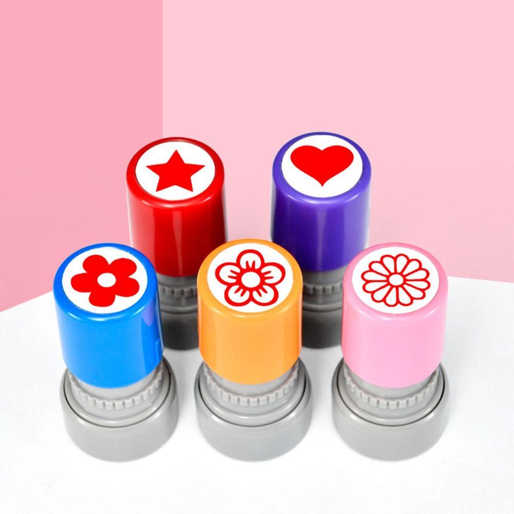 DIY Drawing Toy Star Grading Stamp Self Inking Teacher Review Stamp Primary School