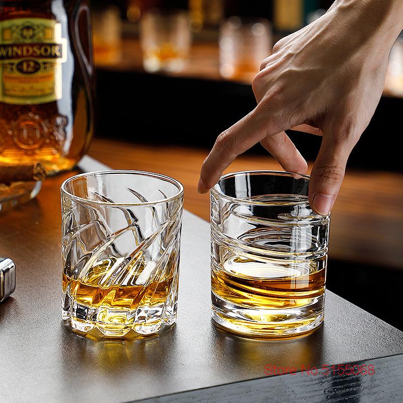 2022 Приятный стакан для виски Вращающийся сомелье Расслабленный хрустальный бокал для вина Старомодный Flow Shadow Чашка для виски Исцеляющая пивная кружка