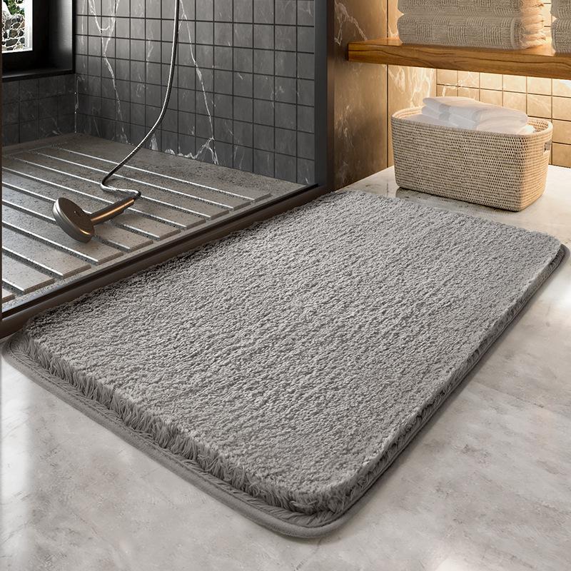 Bathroom absorbent floor mat thickened foot mat household toilet door non-slip mat imitation cashmere winter bathroom carpet