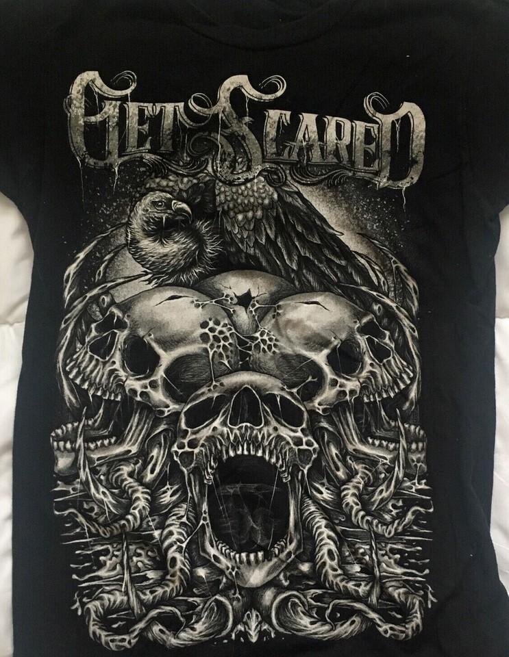 Vintage Get Scared Band Men T-shirt Black Short Sleeve All Sizes S-4XL GC1513 Unisex T-Shirt