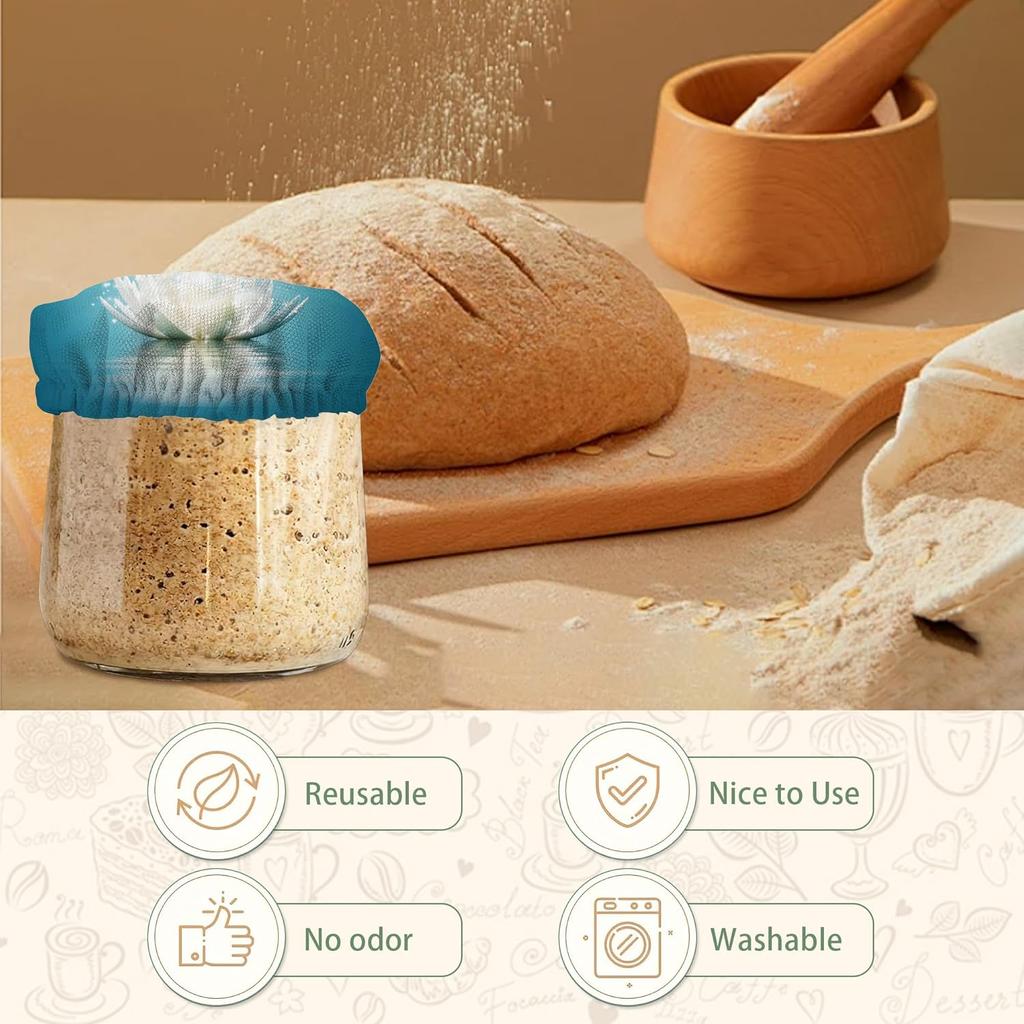 Тканевые крышки для банок с закваской, Крышки из ткани для ферментации водяного лотоса и сыра, Подходят для горлышек банок диаметром 3-4 дюйма, 5 шт.