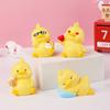 Duck Ornament Cartoon Exquisite Workmanship Hand Painted Cute Burr-free Decorative Resin Lovely Duck Resin