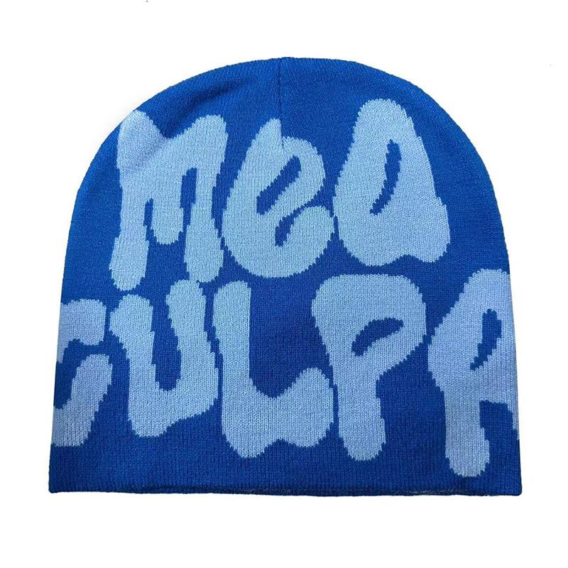 Hight Quality Trendy Hip-Hop Letter Printed Beanie Cap For Men Women Korean Style  All-Match Caps Autumn Winter Warm Hats