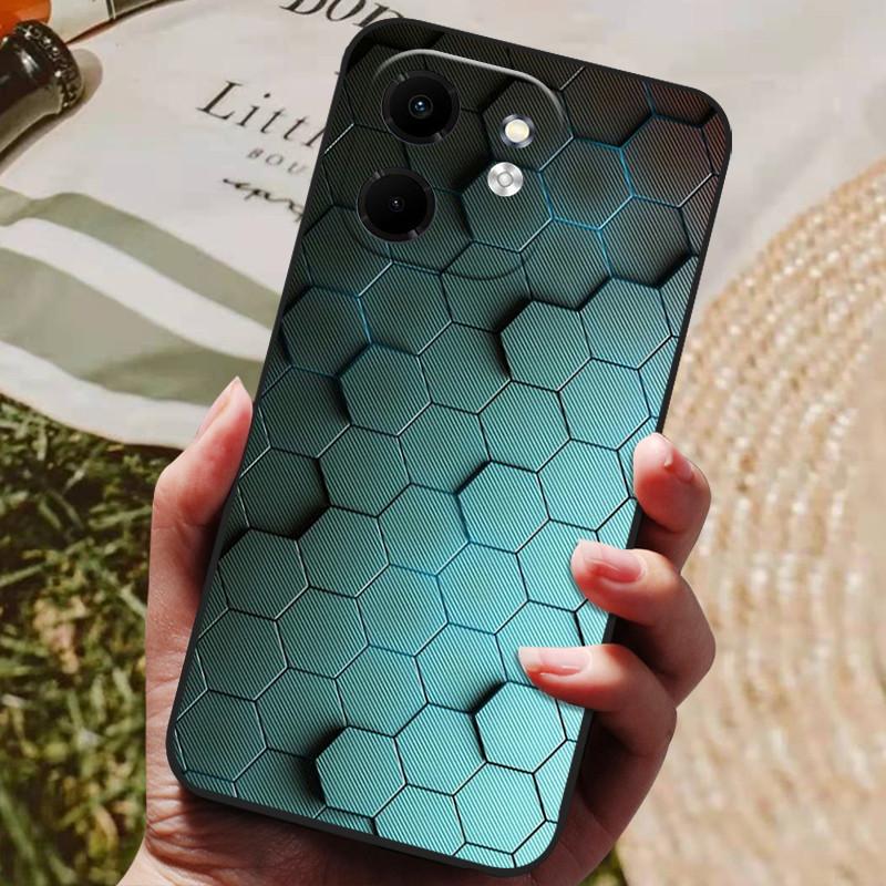 Для чехла Infinix Smart 9 X6532 Роскошный расписной телефон Силиконовая задняя крышка Для чехлов Infinix Hot 50i X6531 Защитный чехол Smart9