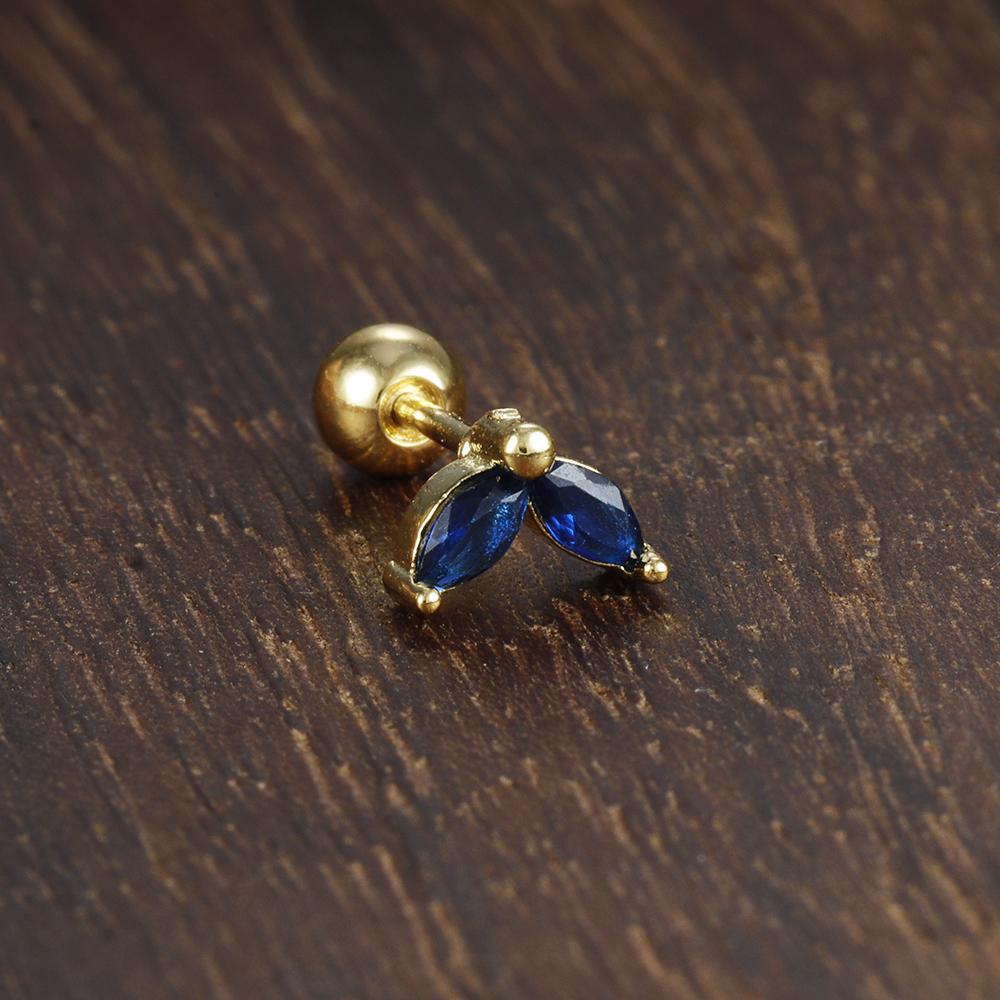 1 шт. корейские серьги-гвоздики из нержавеющей стали для пирсинга козелка, женские модные серьги-гвоздики с цирконием и конским глазом, украшения для тела