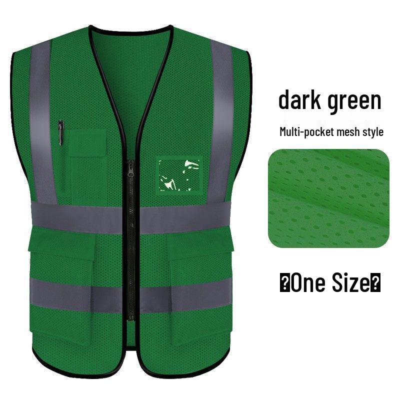 Breathable Reflective Safety Vest for Construction Workers - Custom Logo Available