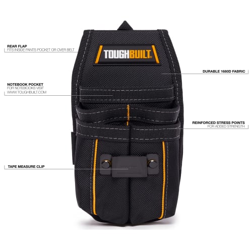 TOUGHBUILT 4 Barrel Pouches - Rear Pocket Flap - Heavy-Duty Durable Notebook Pocket - (TB-23)