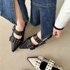 French Style Small Fragrant Style Pointed Mary Jane Shoes for Women  Summer New Style Dress with Retro Sandals for Women