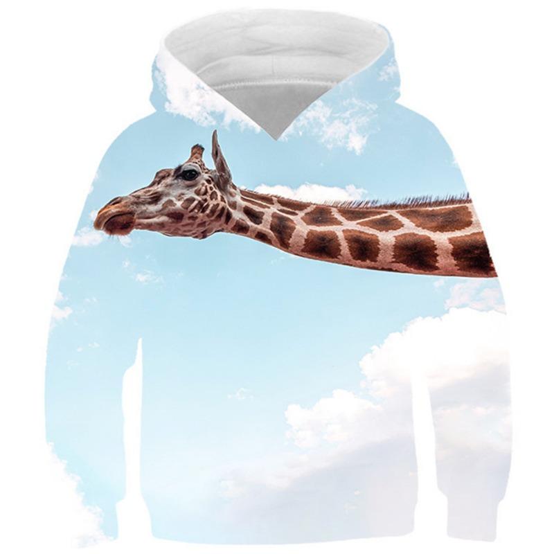Осенние толстовки с 3D-принтом в виде животных, модные повседневные спортивные толстовки с длинным рукавом для детей и мальчиков