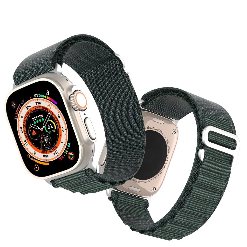 Sport Strap With Buckle For Apple Watch 8 / 7 / 6 / Se / 5 / 4 / 3 / 2 / 1 (41, 40, 38 Mm) Dux Ducis Strap Gs Version - Green