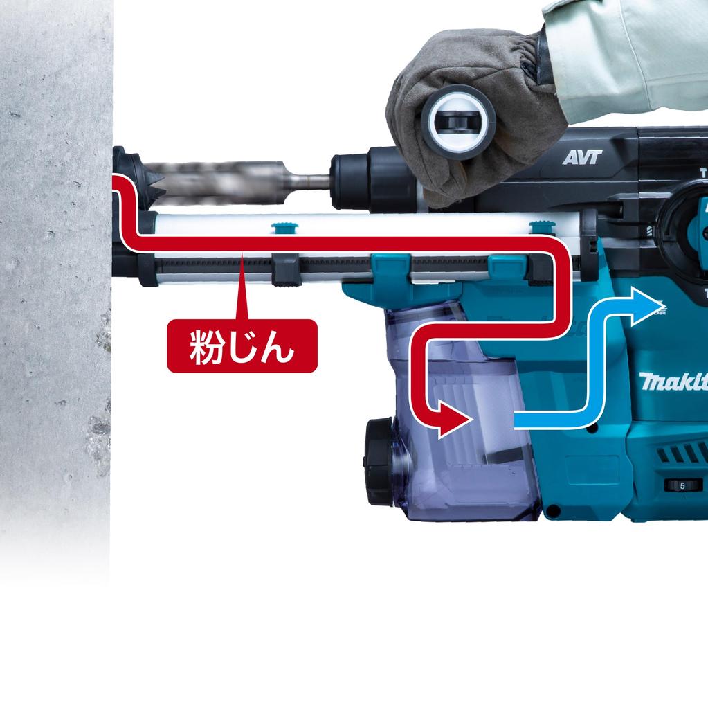 Аккумуляторная ударная дрель Makita 30 мм, 40 В макс., с зарядным устройством, продается отдельно, HR008GZKV, кейс/аккумулятор