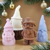 Christmas Candle Silicone Mold DIY Dwarf Santa Claus Aroma Plaster Resin Mould Bearded Old Man Christmas Candle Making Supplies