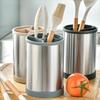 Rotatable Cooking Tools Organizer Plastic Cutlery Drainer Stand Kitchen Utensils Holder  Home