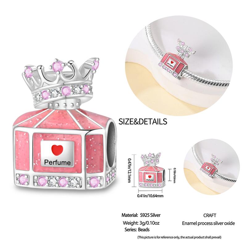 New Copper Bow Star Love Pink Series Charm Beads Suitable For 3Mm Original Bracelet Diy Fashion Jewelry Gift