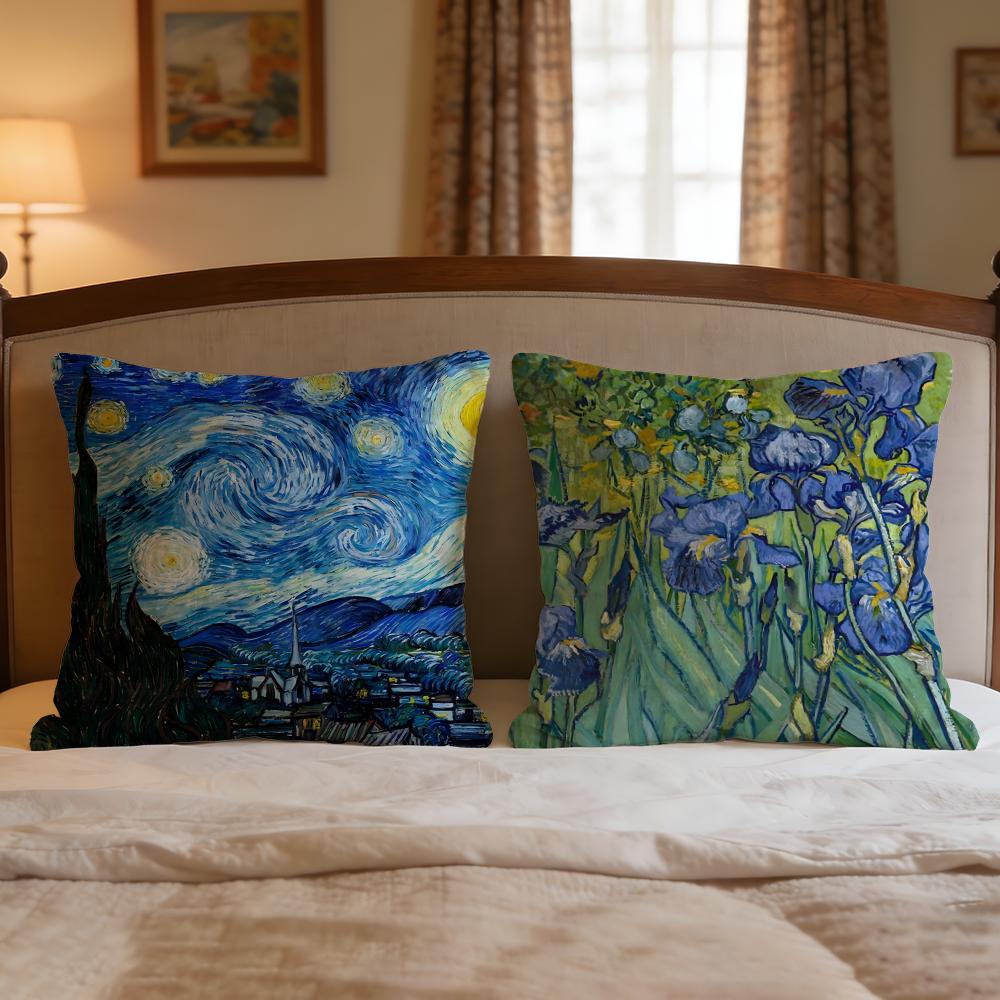 Artist Van Gogh Cushion Cover 1Pcs Decorative Covers Soft Cushion Case For Sofa Couch Decor 40X40 45X45 Pillowcases