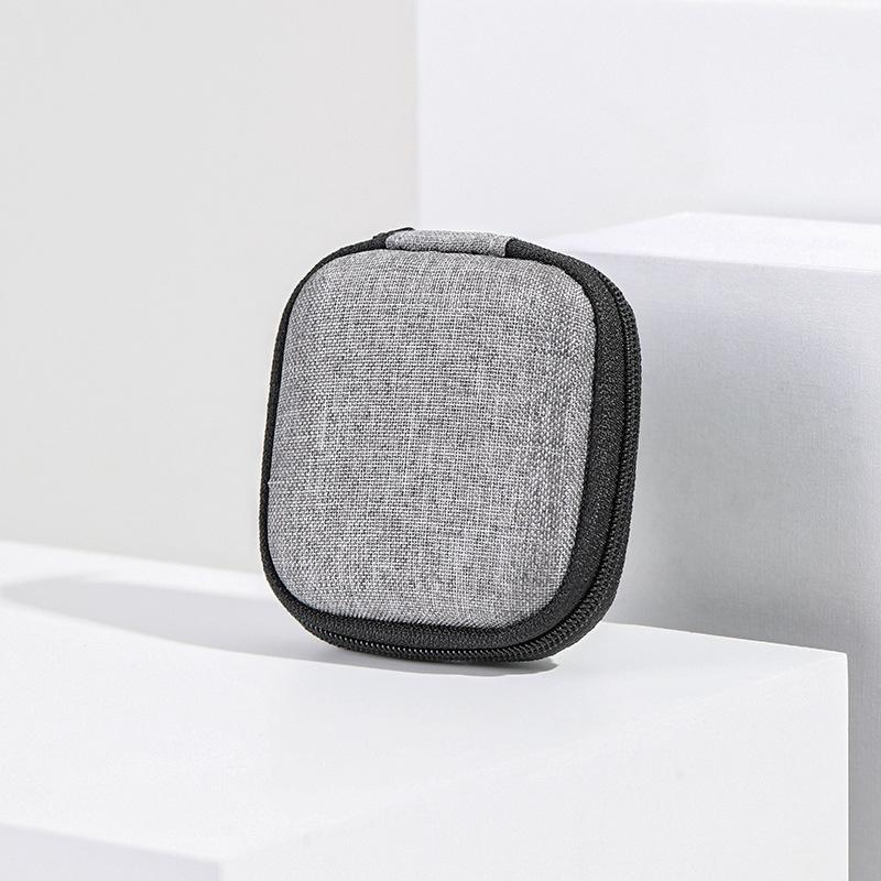 Portable Digital Cable Winder Organizer Case Solid Color Minimalist Tech Storage Box Shockproof Charger Cable Hard Drive Bag