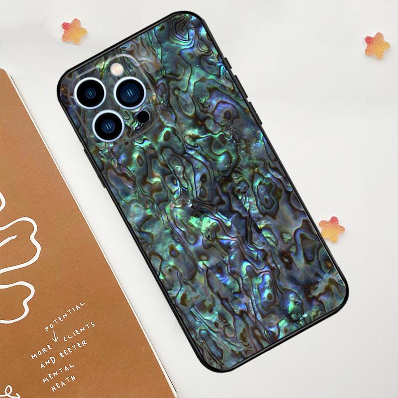 Чехол для телефона из раковины абалона для iPhone 17 Pro Max 14 11 15 16 Pro Max 12 13 mini 16 Plus 16e 17 Air Funda