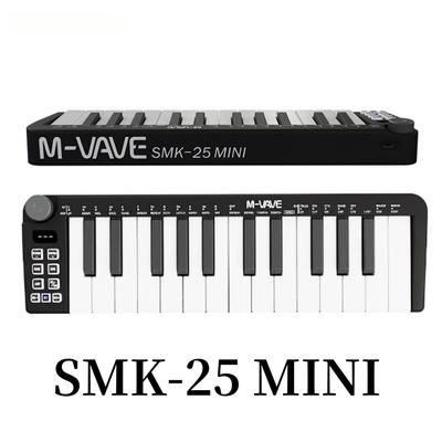 MIDI-контроллер SMK-25/mini Pro | 25 клавиш с velocity + USB-C/Беспроводной | Управление DAW и 15-часовой перезаряжаемый студийный инструмент