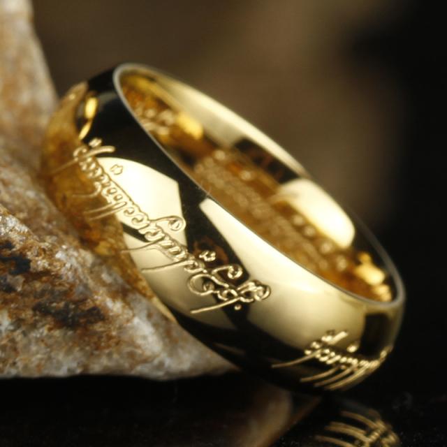 Кольцо Midi из нержавеющей стали One Ring of Power 3D, резное, изысканное, обручальное кольцо для влюбленных, для женщин и мужчин, модные ювелирные изделия