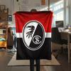 1pc SC Freiburg Print Flannel Blanket, High quality Comfortable for All Seasons, Home Decor, Warmth and Comfort, Perfect for Christmas Gifts80