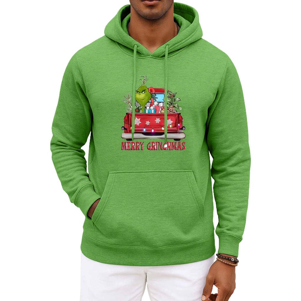 Мужское и женское рождественское худи с капюшоном и длинными рукавами