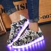 Fashion Hot Sale 2024 Adult Womens Mens Kid Luminous Sneakers Glowing USB Charge Boys LED Colorful Light-up Shoes Footwear Dancing Shoes