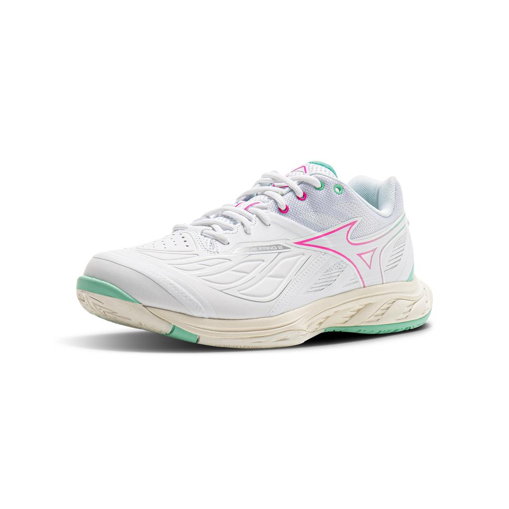 Mizuno Кроссовки унисекс Wave Fang 2 Wide Бело-розовые 71GA231340