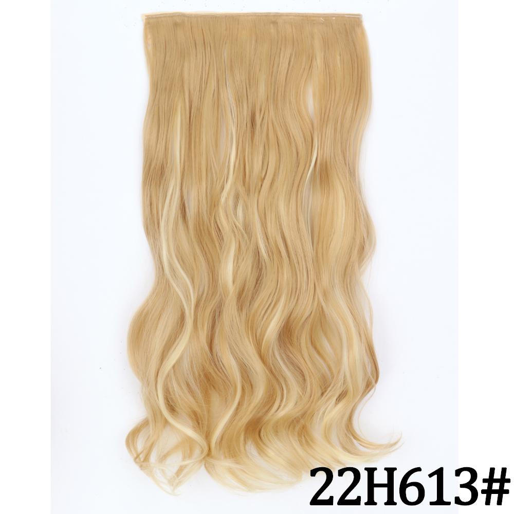 MERISIHAIR Длинные волнистые синтетические волокна 22 дюйма 5 зажимов для наращивания волос Волнистые прямые волосы Черный Коричневый Блондинка Повседневная одежда