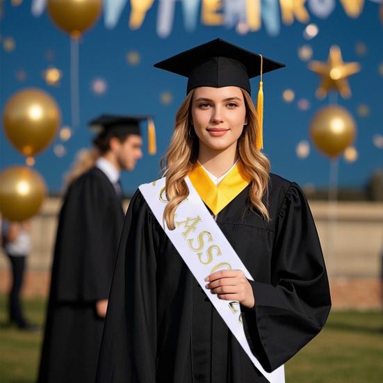 2025 Graduation Sash Glass of 2025 Graduation Honor Stole Unisex Adults Graduation Sash for High School College Academic Commencements