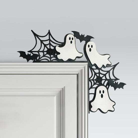 Украшение дверной рамы на Хэллоуин, деревенская деревянная тыква, привидение, ведьма, дверной угол, знак, домашний офис, входная дверь, украшение для сиденья, праздничное украшение