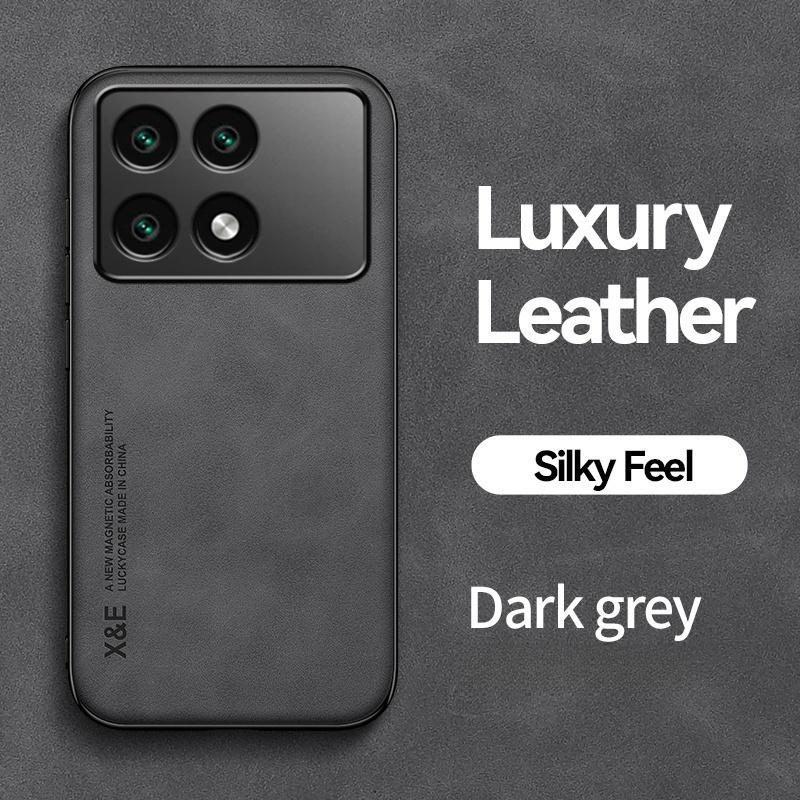 Leather Magnetic Case For Xiaomi Poco X6 Pro 5G Soft TPU Shockproof Fundas For Pocox6pro Poko Little X6pro X 6 Pro 6X Back Cover