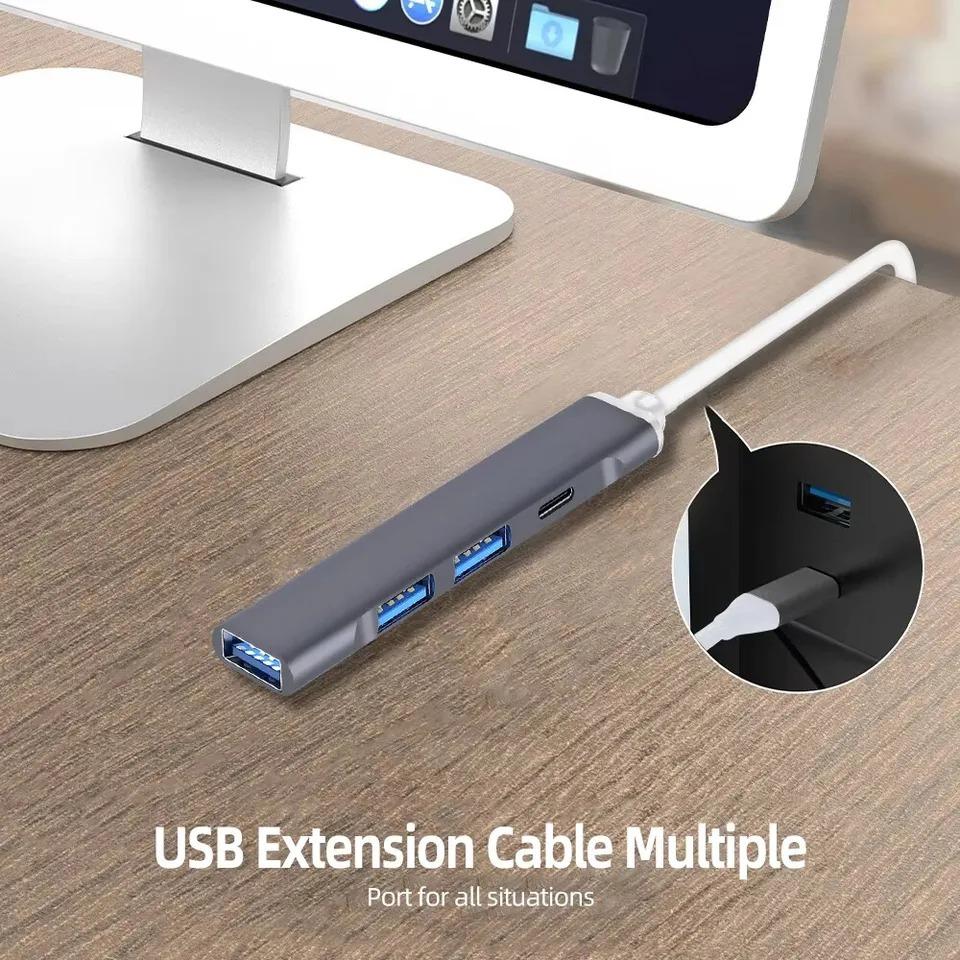 4 порта USB 3.0 HUB Type C док-станция Multi USB C Splitter Type-C 5 Гбит/с высокоскоростная передача данных USB 3.0 OTG адаптер для Macbook Pro