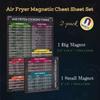 Air Fryer Magnetic Cheat Sheet Set Cook Times Chart Air Fryer Accessories Instant Pot Cheat Sheet Magnet Sheet Quick Reference