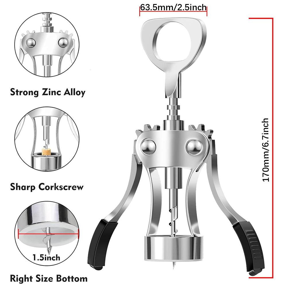 Personalized Red Wine Wine Corkscrew Bottle Opener Zinc Alloy Wing Corkscrew Multifunction Corkscrew Free Engraving