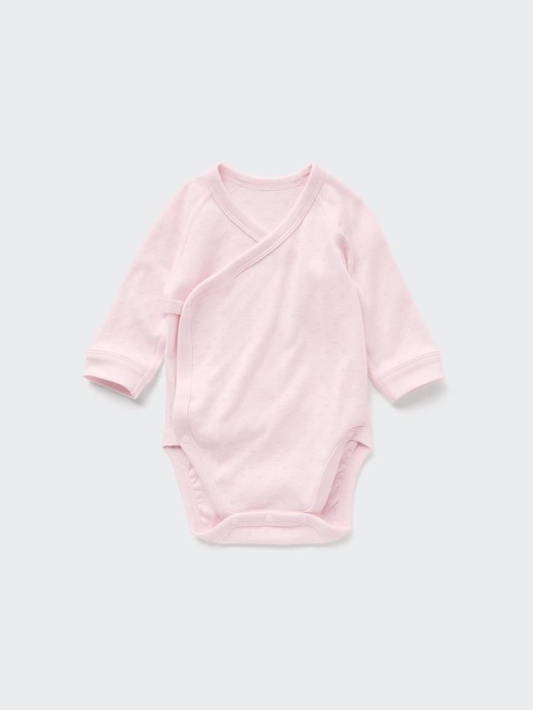 Uniqlo Japan Bodysuit Long Sleeve Front Opening