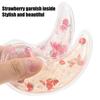 2Pcs Strawberry Gel Eye Ice Pack Puffy Eyes Dark Circles Redness Eye Strain Relief Cold Hot Compress Eye Pad Reusable Under-eye Cooling Patch