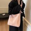 Fashionable Ins Large Capacity Tote Bag For Women Available In Chic Colors Like Beige Black Blue And Pink