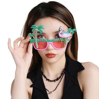 Очки для вечеринки Фламинго Гавайские солнцезащитные очки Пляжные солнцезащитные очки Вечеринка Вечеринка Декоративные принадлежности Смешные очки Реквизит для фото