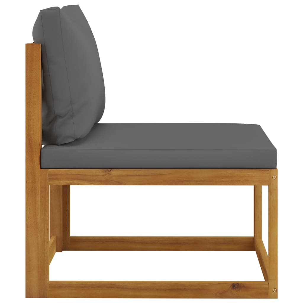 4 Piece Garden Lounge Set with Cushions Solid Acacia Wood