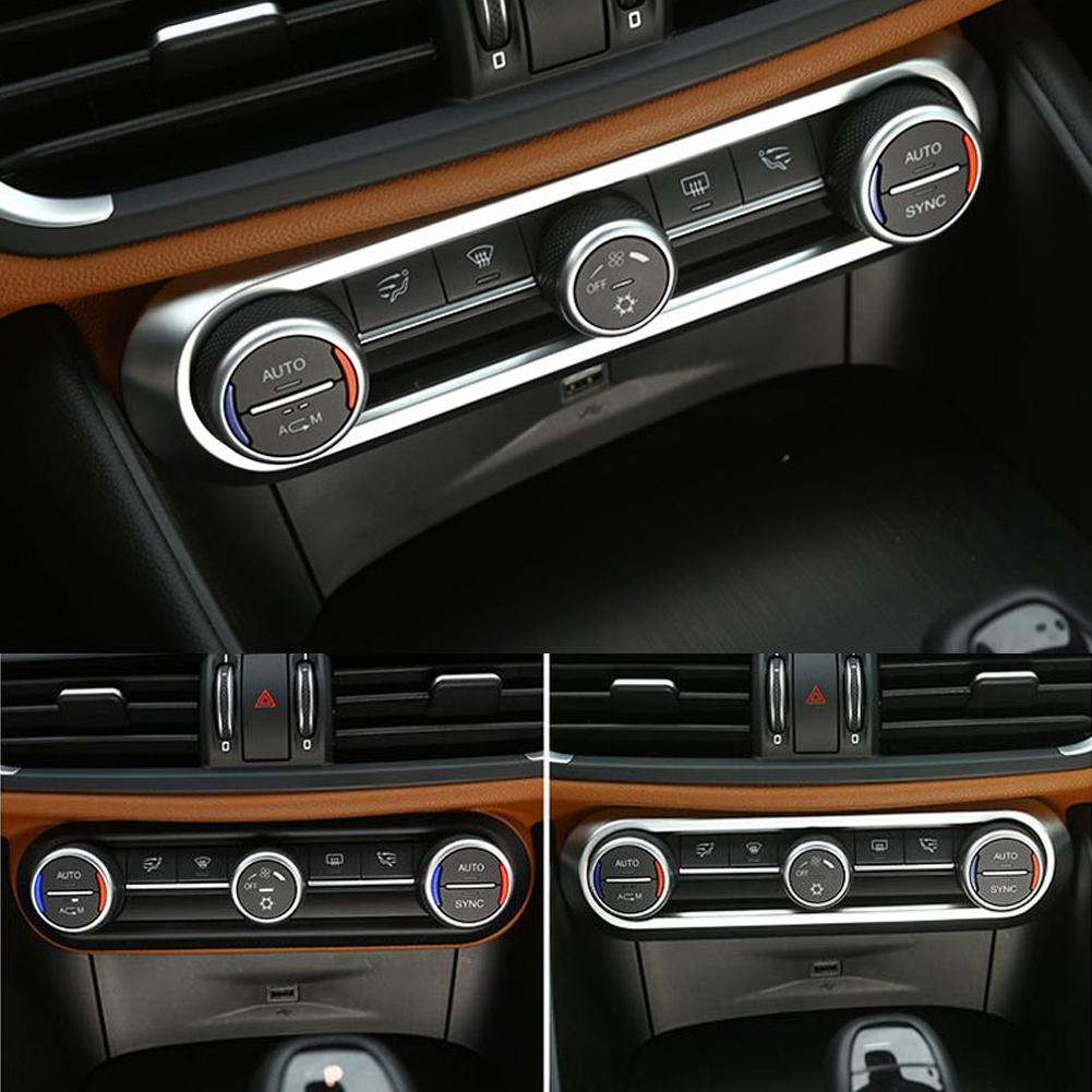 Center Air Conditioning Adjustment Frame Trim Stickers Fit for Alfa Romeo giulia 2017