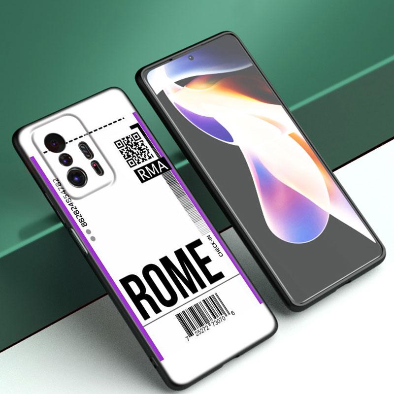 Чехол для телефона с этикеткой для проездного билета «Париж» для Xiaomi Mi A2 8 9 SE Note 10 10T 11 12 Lite 9T 11T 12S 12T Pro A3 6X 12X, черный чехол из ТПУ