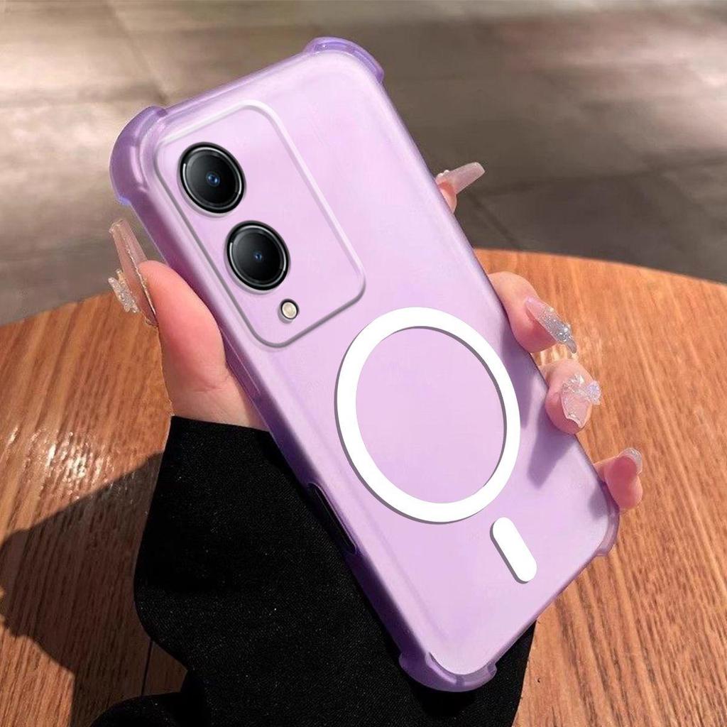 Матовый прозрачный чехол-желе с защитой от отпечатков пальцев для Vivo Y17s, противоударный чехол для телефона