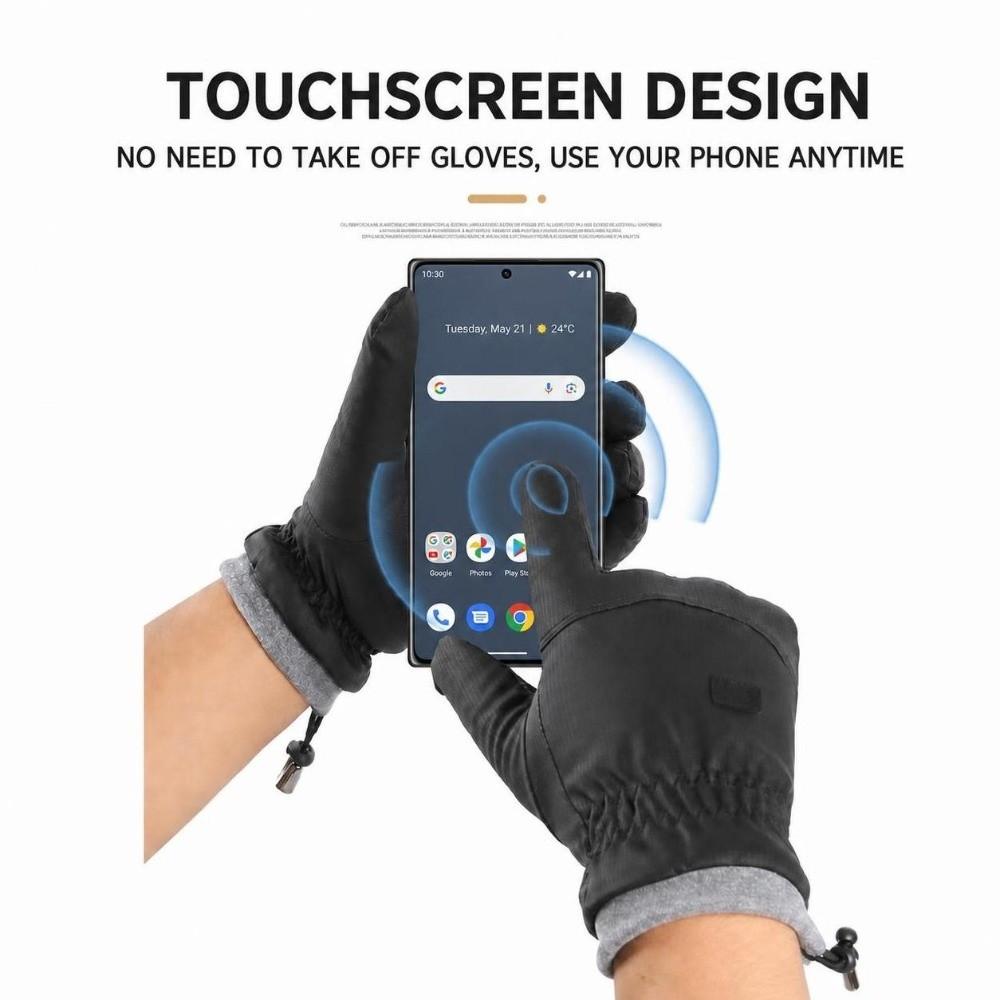Waterproof Ski Gloves Soft Fluff Winter Gloves Comfortable Windproof Gloves