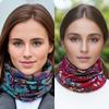 2Pcs Ring Scarf New Infinity Scarf Fashion Snowflake Digital Printing Full Mask Head Wraps For Women Muslim Hijabs 25*25cm