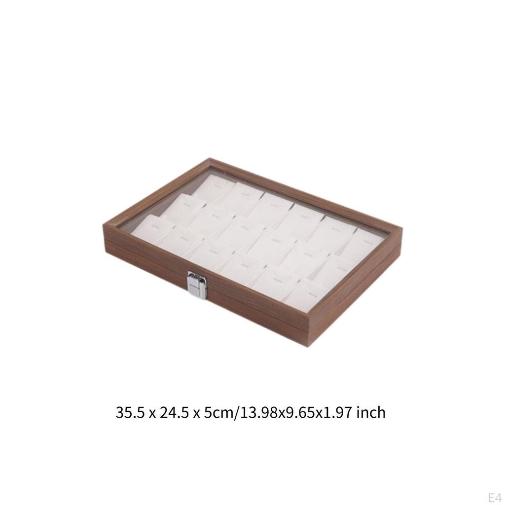 Деревянная шкатулка для хранения ювелирных изделий, контейнер, органайзер, поднос для браслетов