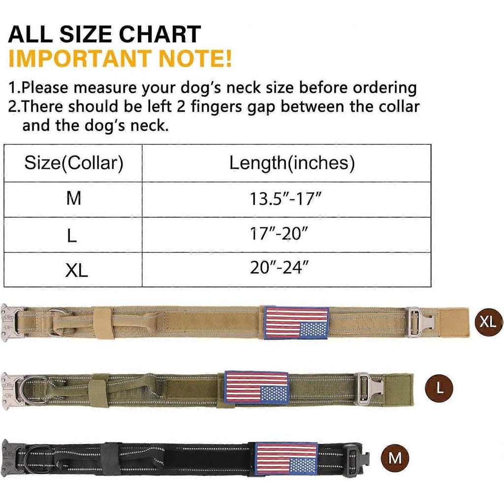 Tactical Dog Collar - Military Dog Collar with Mama Says I m Special Patch Thick with Handle K9 Collar Tactipup Dog Collars Adjustable Heavy Duty Met