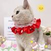 Прекрасный кошачий ошейник Косплей Кошачье ожерелье Подарок для питомца Кружевной слюнявчик для питомца Реквизит для фото