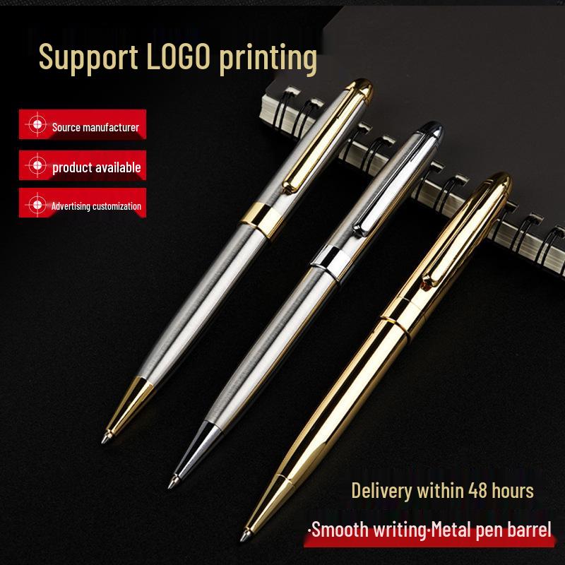Premium Rotating Metal Ballpoint Pen Gift Set – Customizable Engraved Logo for Hotel and Executive Use