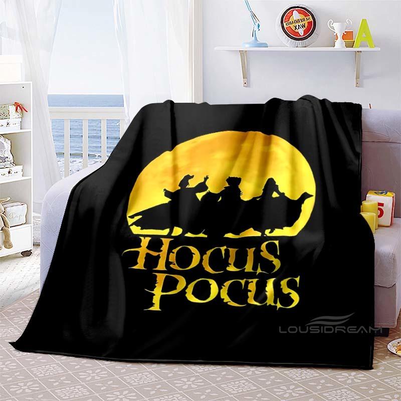 Hocus Pocus Creative Flannel Print Blanket, Super Soft and Comfortable, Perfect for Sofa Naps or Home Blankets, the Perfect Gift